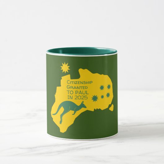 Mug Cadeau de citoyenneté australienne | Citoyenneté a (Centre)