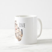 Mug Cadeau de cœurs de raton laveur (Devant droit)