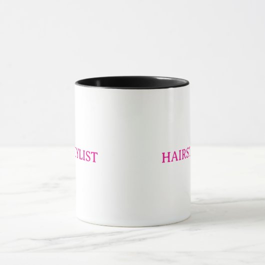Mug Cadeau de coiffeuse coiffeur rose pour mariage  (Centre)