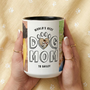 Mug Cadeau de collage de photos d'animaux pour la meil