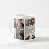 Mug Cadeau de collage photo de papa moderne mignon (Devant gauche)