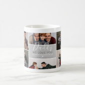 Mug Cadeau de collage photo de papa moderne mignon (Centre)