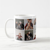 Mug Cadeau de collage photo de papa moderne mignon (Gauche)