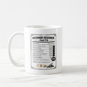 Mug Cadeau de concepteur d'intérieur pour étudiant en