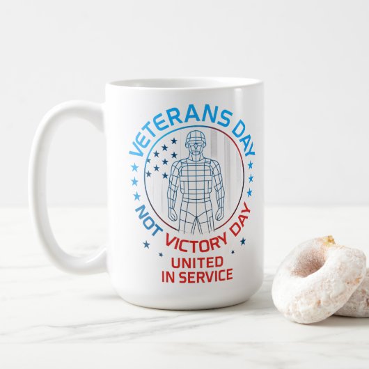 Mug Cadeau de conception de badge de fierté de service (Avec donut)