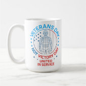Mug Cadeau de conception de badge de fierté de service (Gauche)
