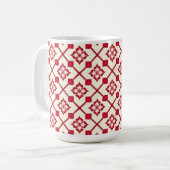 Mug Cadeau de conception de fleurs romantiques pour la (Devant gauche)