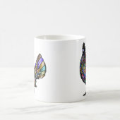 Mug Cadeau de coq artistique éclectique et beau (Centre)