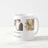 Mug Cadeau de Couple Mariés Fleuris (Devant droit)