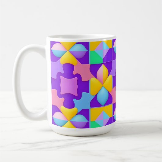 Mug Cadeau de décoration moderne géométrique abstrait (Gauche)