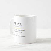 Mug Cadeau de définition d'architecte drôle (Devant gauche)