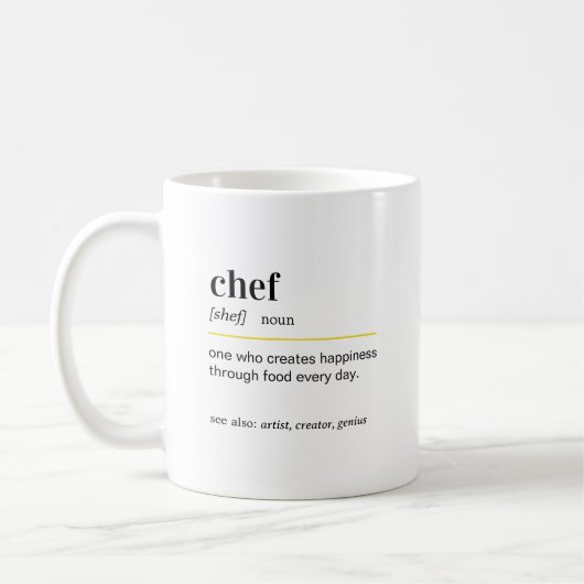 Mug Cadeau de définition de chef drôle (Gauche)