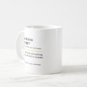 Mug Cadeau de définition de directeur des opérations (Devant gauche)