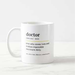 Mug Cadeau de définition de médecin drôle