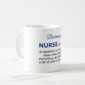 Mug Cadeau de définition d'infirmière drôle  (Devant gauche)