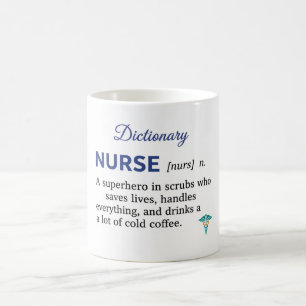 Mug Cadeau de définition d'infirmière drôle