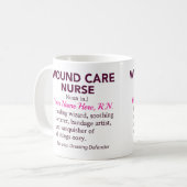 Mug Cadeau de définition d'infirmière en soins des pla (Devant gauche)