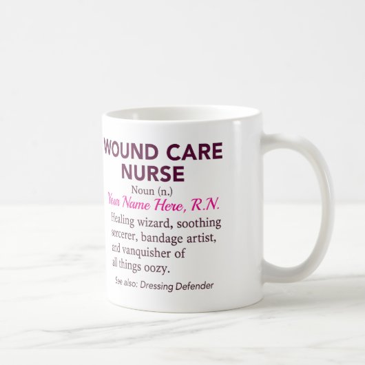 Mug Cadeau de définition d'infirmière en soins des pla (Droite)
