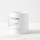Mug Cadeau de définition d'un comptable drôle (Devant gauche)