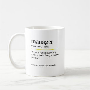 Mug Cadeau de définition d'un gestionnaire drôle
