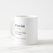 Mug Cadeau de définition d'un pharmacien drôle (Devant gauche)