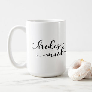 Mug Cadeau de demoiselle d'honneur, typographie de scr