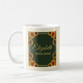 Mug Cadeau de demoiselle d'honneur vert forêt Tourneso (Gauche)