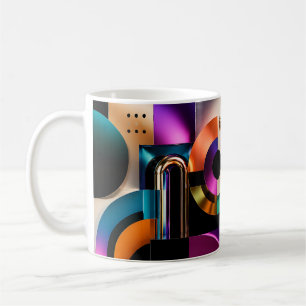 Mug Cadeau de design de formes géométriques abstraites