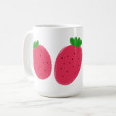 Mug Cadeau de deux fraises mignonnes (Devant gauche)