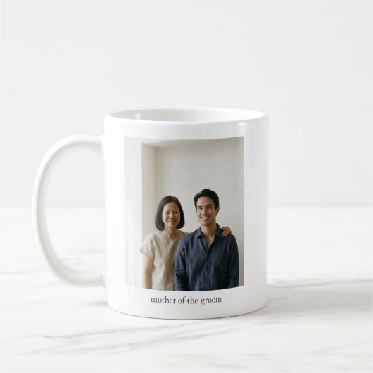 Mug Cadeau de deux photos de la mère du marié Sentimen (Gauche)