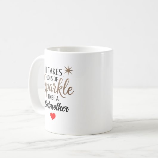 Mug ✨ cadeau de devis Sparkle pour Godmère (Devant gauche)