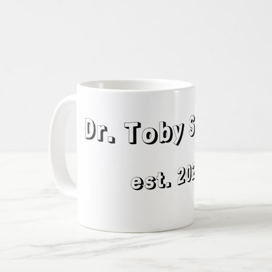 Mug Cadeau de doctorat utomizable Dr (Devant gauche)