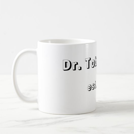 Mug Cadeau de doctorat utomizable Dr (Gauche)