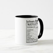 Mug Cadeau de faits nutritionnels drôles pour ingénieu (Devant droit)