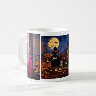 Mug Cadeau de famille personnalisé Halloween 2 photos