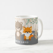 Mug Cadeau de fête d'anniversaire d'animaux de forêt (Devant droit)
