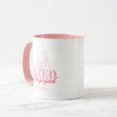 Mug Cadeau de fête de bachelorette Fille Dazed & Engag (Devant gauche)