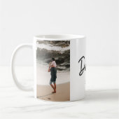 Mug Cadeau de Fête des Pères Écriture Moderne Photo (Gauche)