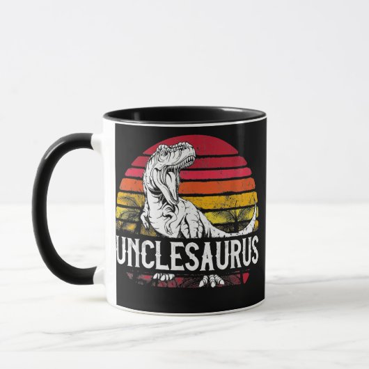 Mug Cadeau De fête des pères Pour Hommes Unclesaurus O (Gauche)