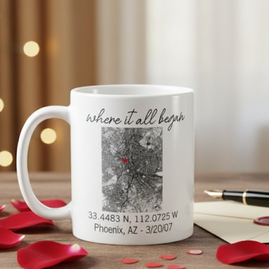 Mug Cadeau de fiançailles de la Saint-Valentin où tout