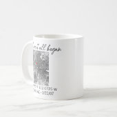 Mug Cadeau de fiançailles de la Saint-Valentin où tout (Devant gauche)