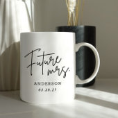Mug Cadeau de fiançailles Future Mme écriture manuscri