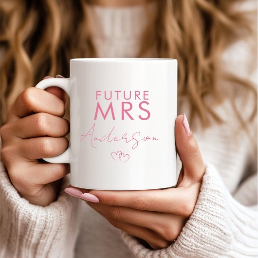 Mug Cadeau de fiançailles personnalisé Future Mrs
