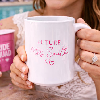 Mug Cadeau de fiançailles personnalisé pour la future