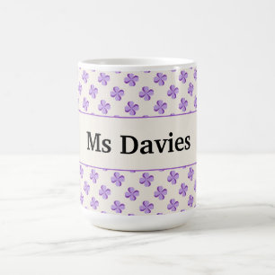 Mug Cadeau de fin d'année pour l'enseignant Fleur de p