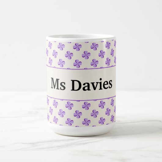 Mug Cadeau de fin d'année pour l'enseignant Fleur de p (Centre)