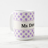 Mug Cadeau de fin d'année pour l'enseignant Fleur de p (Devant gauche)