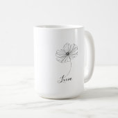 Mug Cadeau de fleur de naissance Cosmos d'octobre pers (Devant droit)