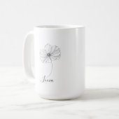 Mug Cadeau de fleur de naissance Cosmos d'octobre pers (Devant gauche)