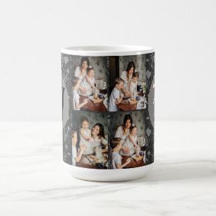Mug Cadeau de fleurs en collage photo personnalisé pou